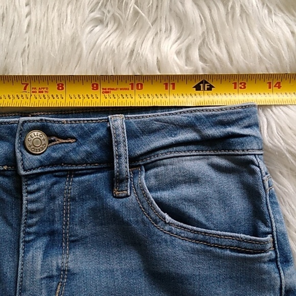 Cello Mid Rise Fringed Hem Crop Skinny Jeans - Picture 11 of 15